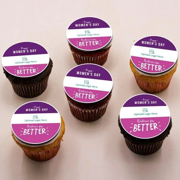 Women's Day Company Logo Cupcakes