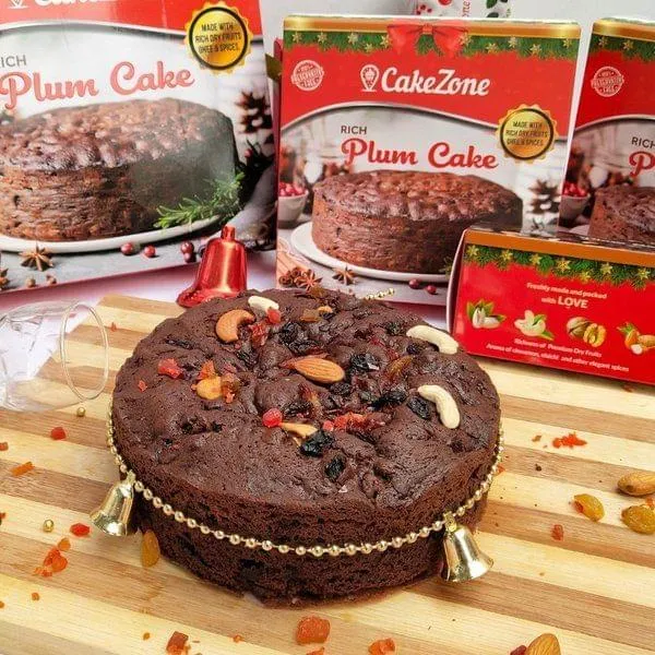Eggless Rum Plum Cake