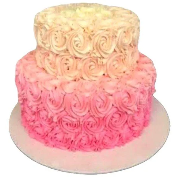 Colorful Step Roses Regular Flavour Cake