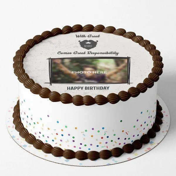 Mr Beard Chocolate cake design for men's birthday - YouTube