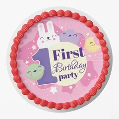 First Birthday Party Designer Photo Cake