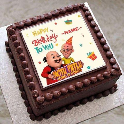 Motu Patlu Cream Photo Cake Delivery in Delhi NCR - ₹1,149.00 Cake Express