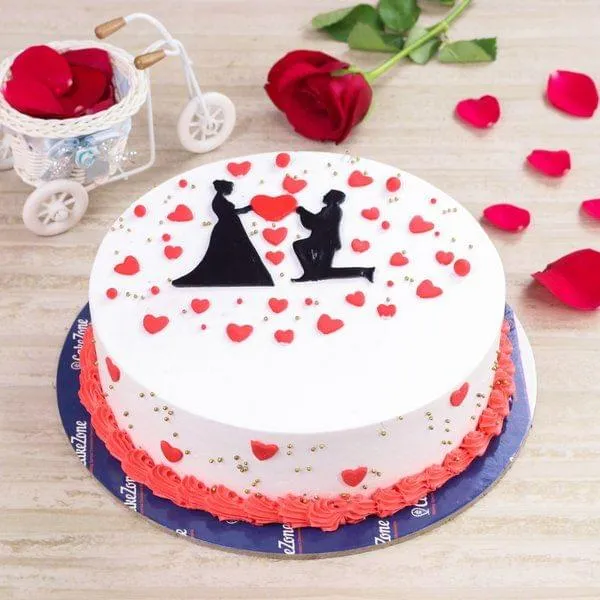 OTC 0087 Couple Theme Cake (Minimalist Series)