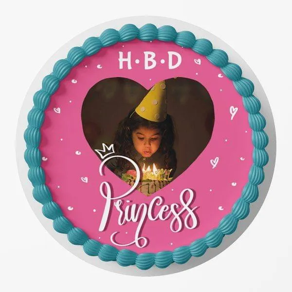 Birthday Wishes Photo Customized Princess Cake | Birthday Cake for Boys | Birthday Cake for Girls