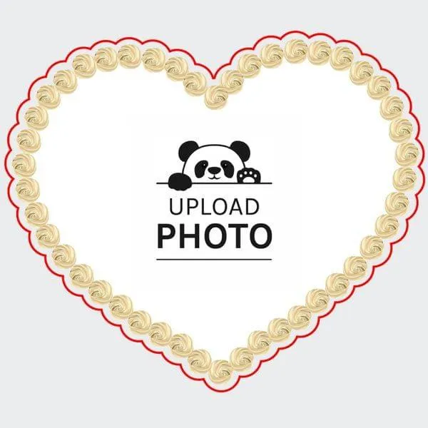 Regular Heart Shape Photo Cake