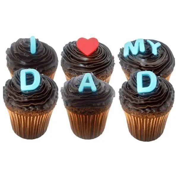 Eggless I Love My Dad Cupcakes - Chocolate