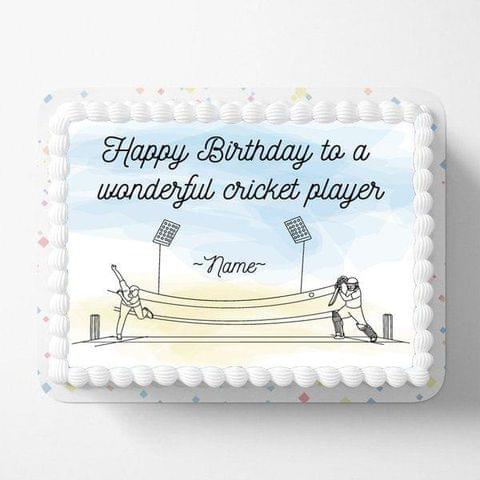 Little cricketer - Decorated Cake by Zoe's Fancy Cakes - CakesDecor