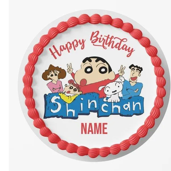 Eggless Wishing Birthday Name Customized Shinchan Cake | Birthday Cake for  Kids Boys by CakeZone | Gift shinchan-cakes Online | Buy Now