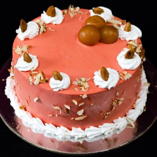 Red Velvet Gulab Jamun Cake