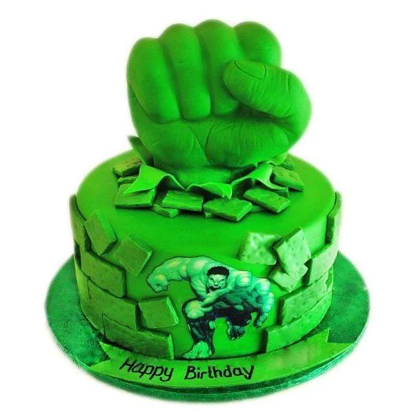 Superhero Hulk Fist Cake