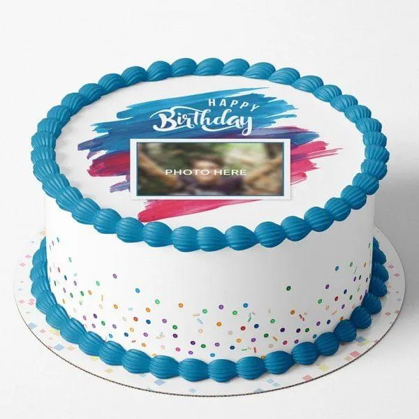 Eggless Special Smudge Photo Cake