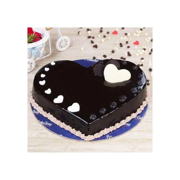 Choco Twin Hearts Truffle Valentine Cake