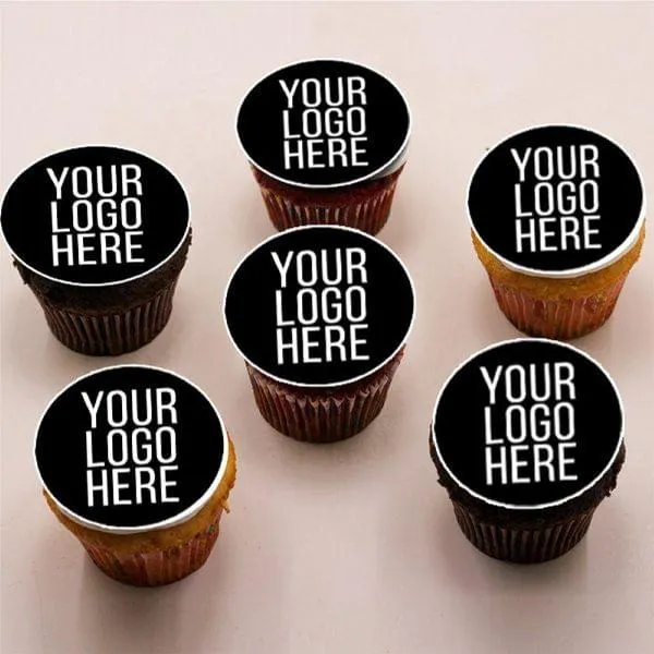 Eggless Branded Company Logo Cupcakes