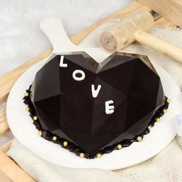Diamond Heart Pinata Cake