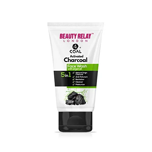 BEAUTY RELAY LONDON 4 Coal Activated Charcoal 5 in 1 Face Wash