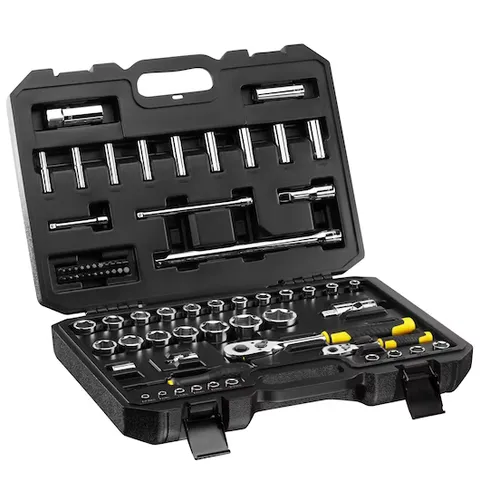 STANLEY® 1/4" and 1/2" 72 Pc Ratchets and Socket Set with Accessories, STMT82831-1-12