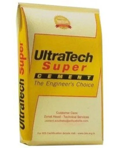 Ultratech Mastercrete Original Cement Packing Size 50 Kg