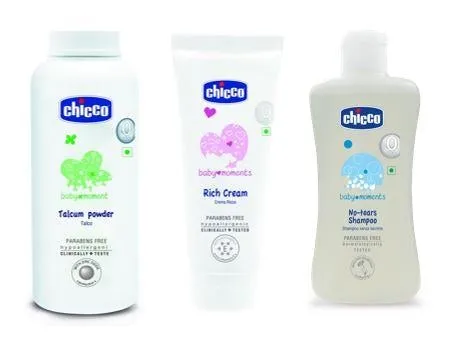 Chicco Talcum Powder 150 Gr., Chicco Rich Cream 50Ml India, Chicco Shampoo 100 Ml - Combo