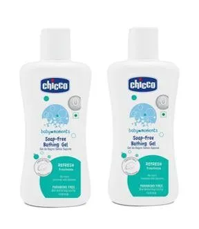 Chicco Bathing Gel Refresh 200-Green - Pack of 2 - Combo