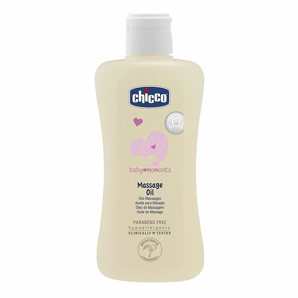 Chicco Baby Moments Massage Oil, White, 100ml