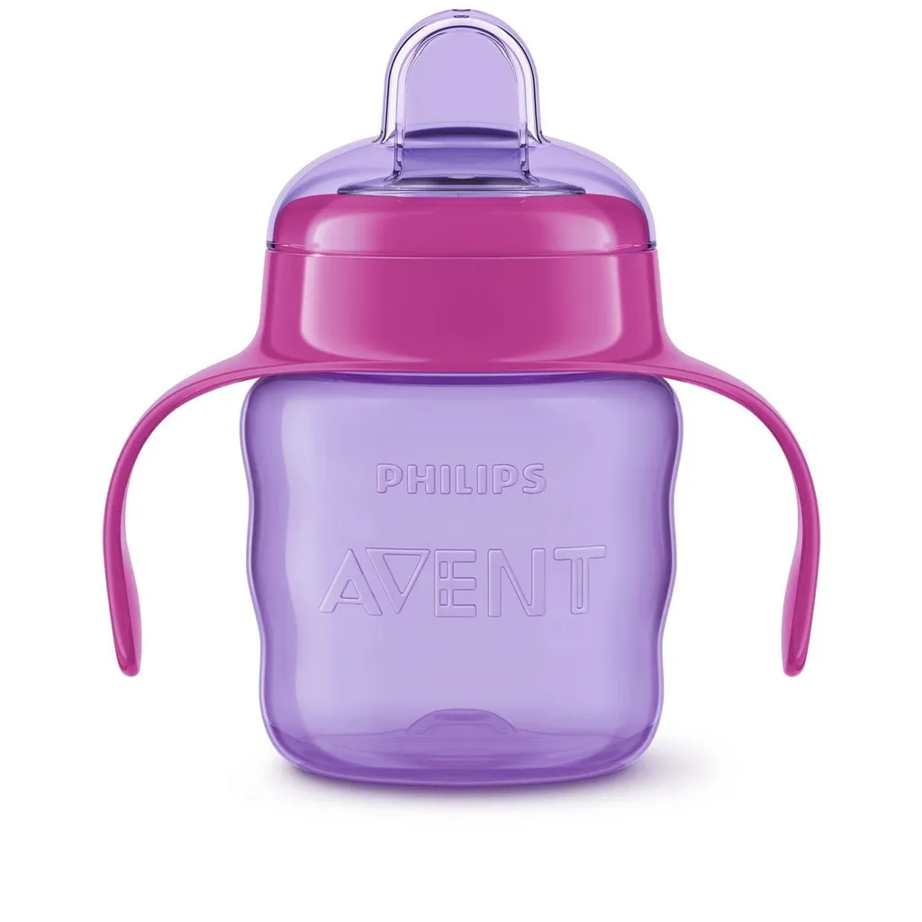 Philips Avent Silicone Rubber Classic Soft Spout Cup, (Pink/Purple) 200 ML 1 Piece