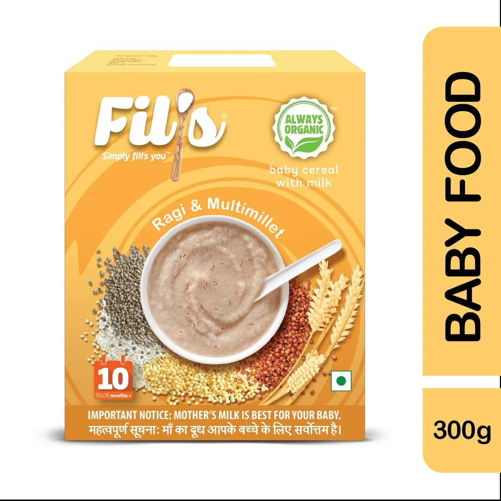 Fil's Organic Baby Cereal With ragi & Multimillet