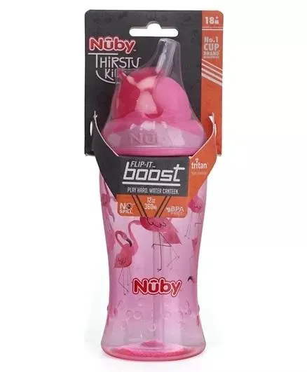 Nuby Flip It Boost Thin Straw Sipper 360ml