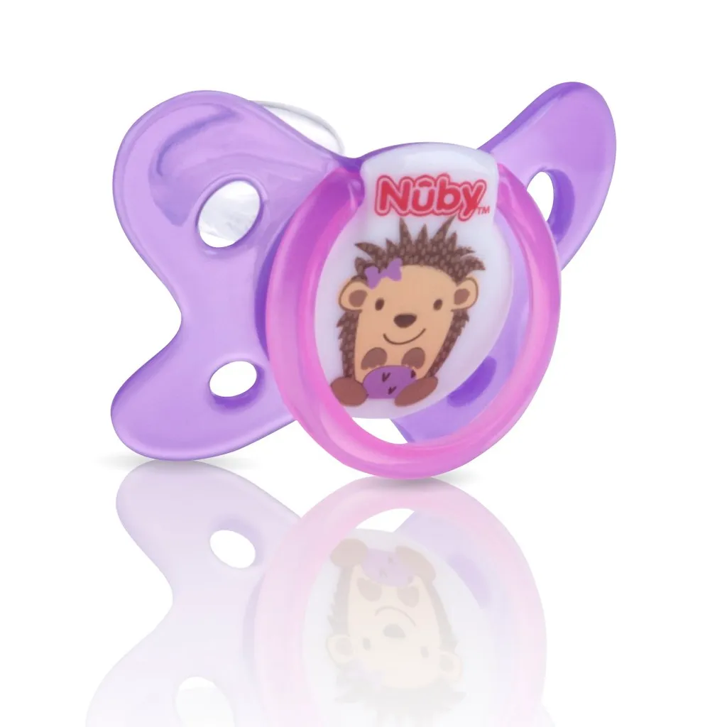 Nuby Classic Butterfly Oval Pacifier 0-6M (Pur Hdghg)