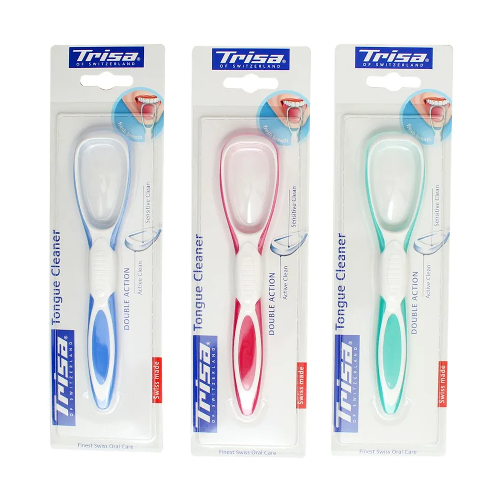 Trisa Tongue Cleaner Double Action (Assorted Color)