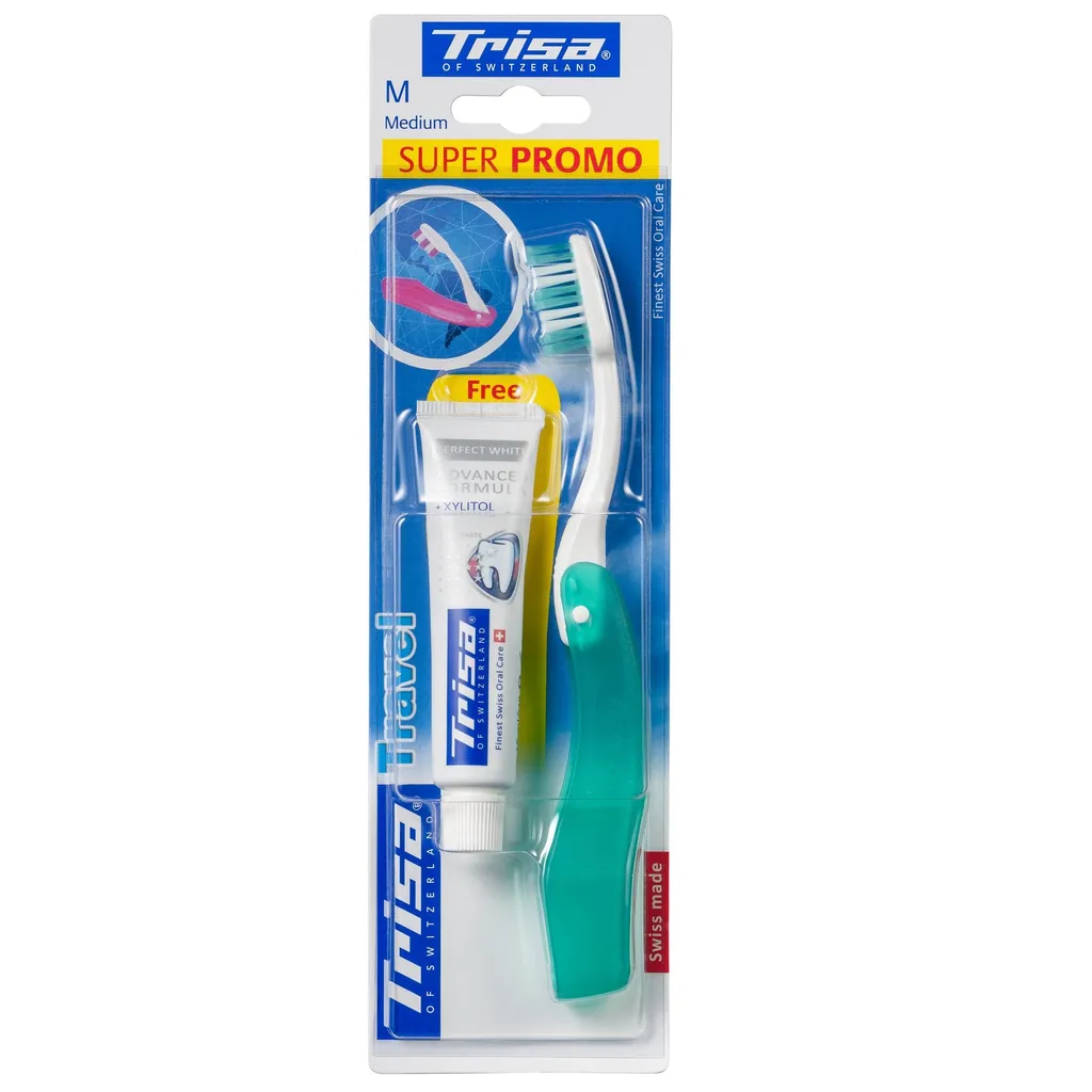 Trisa Travel Set Medium Toothbrush