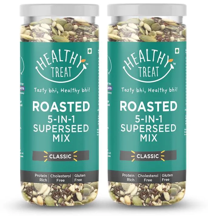 Healthy Treat ROASTED 5 IN 1 SUPER SEED MIX 300 GM - PACK OF 2-150 GM EACH