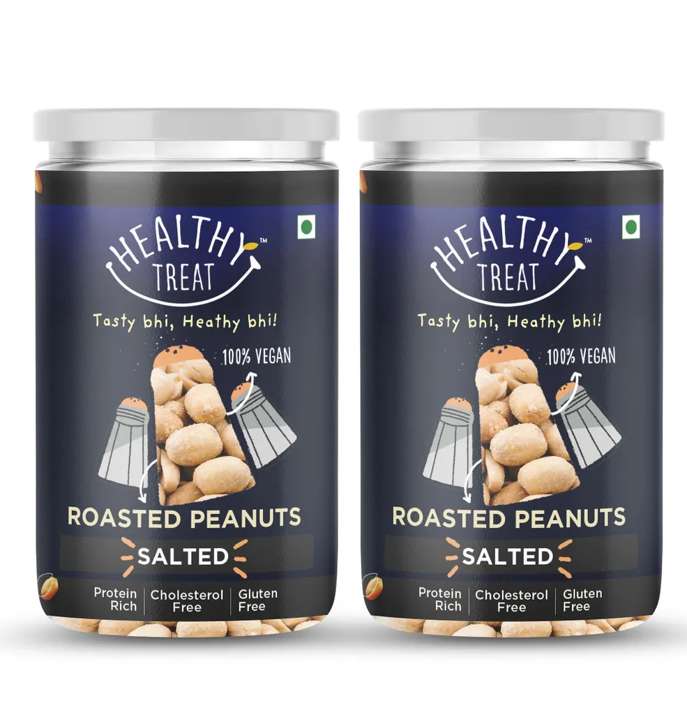 Healthy Treat ROASTED PEANUT- SALTED 400 GM - PACK OF 2- 200 GM EACH