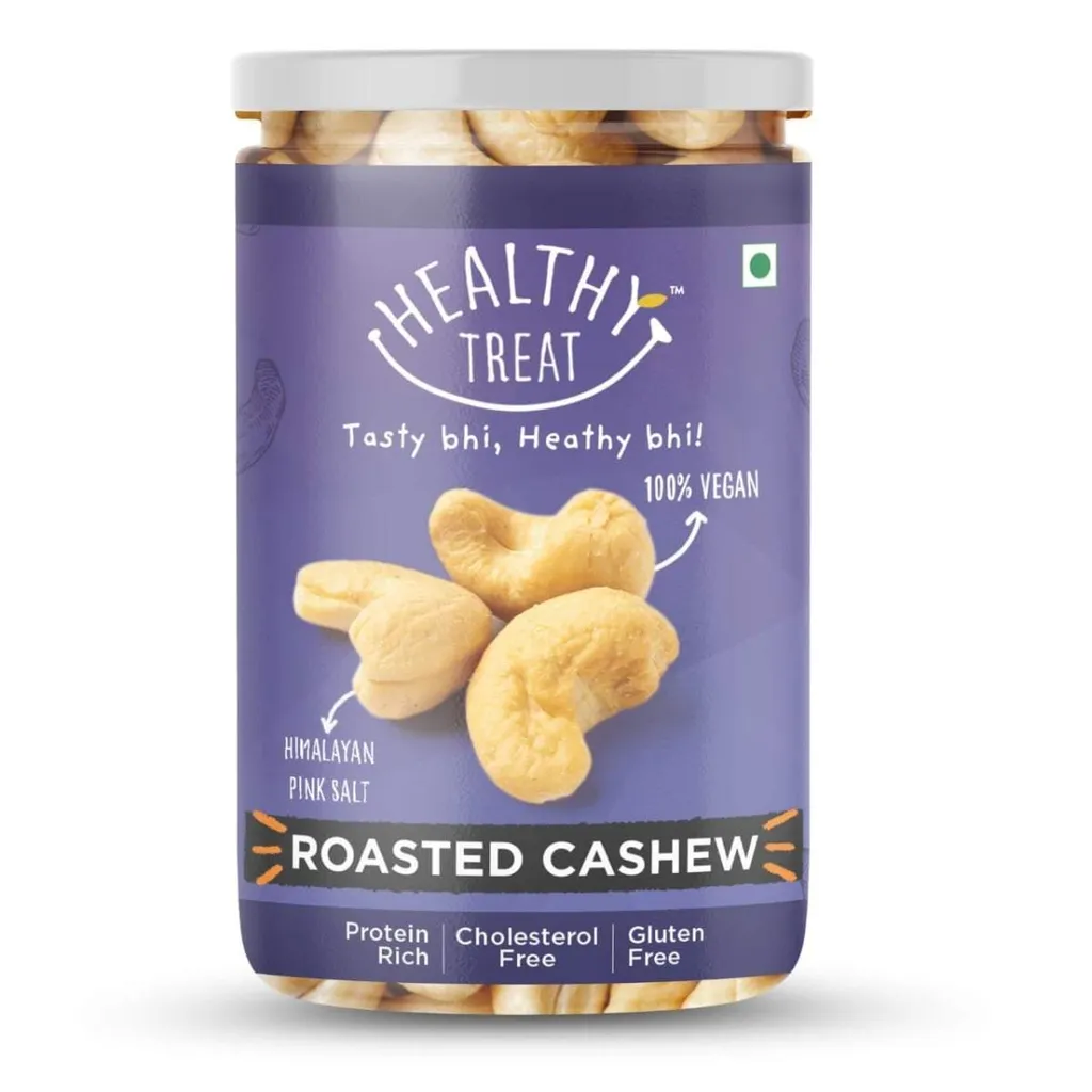 HEALTHY TREAT Premium Roasted Cashew 400gm - Pack of 2 - 200 gm each