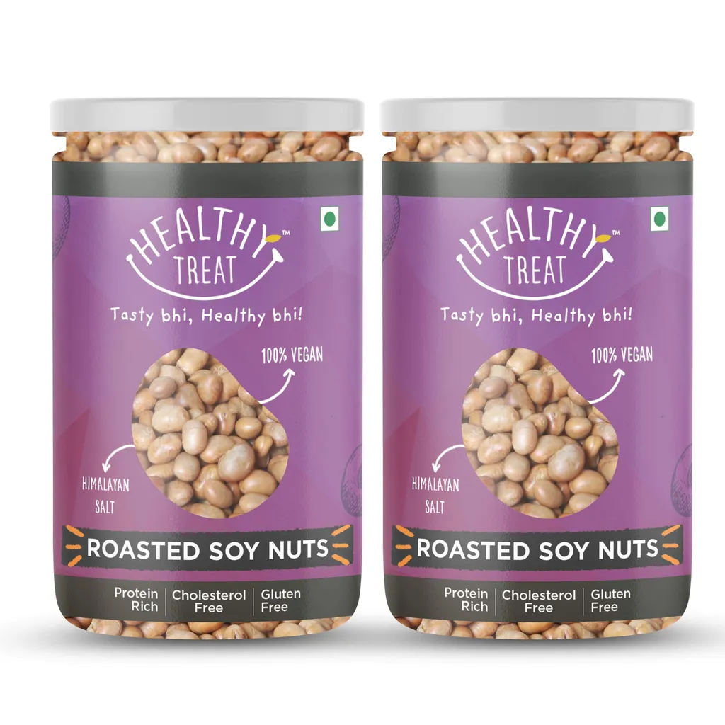 Healthy Treat ROASTED SOYABEAN 400 GM - PACK OF 2- 200 GM EACH
