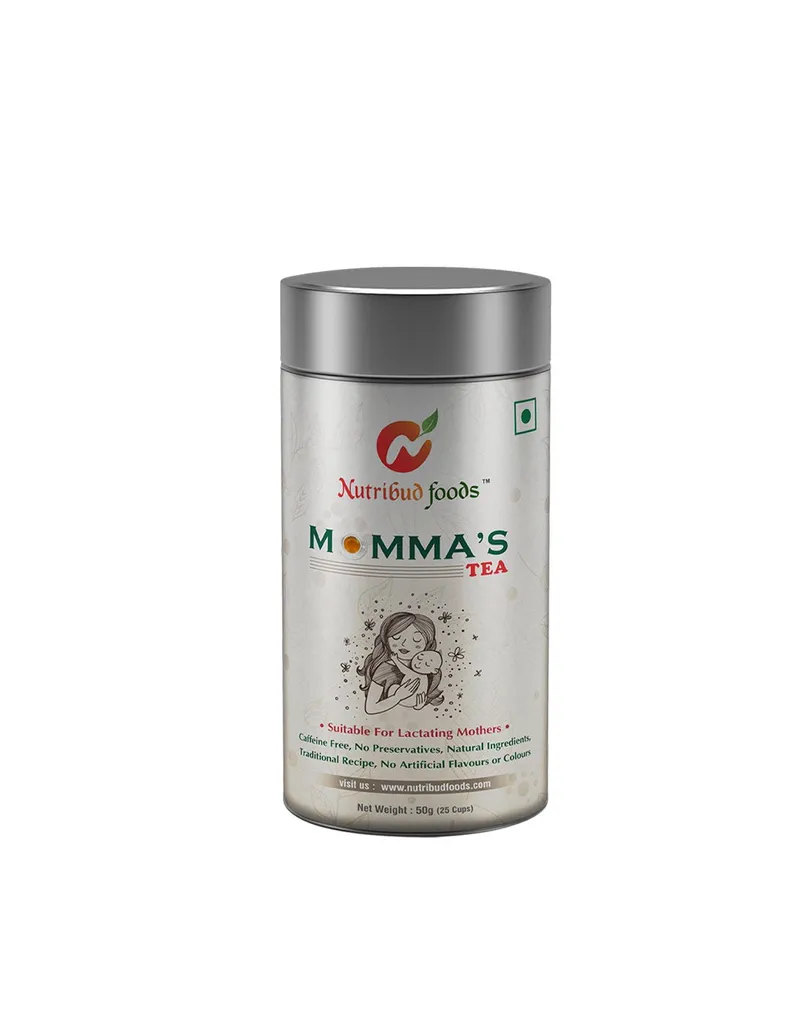 Nutribud Foods MOMMA'S TEA - Caffeine Free, Herbs Infusion, Tea for Lactating Mothers -- 50 gm