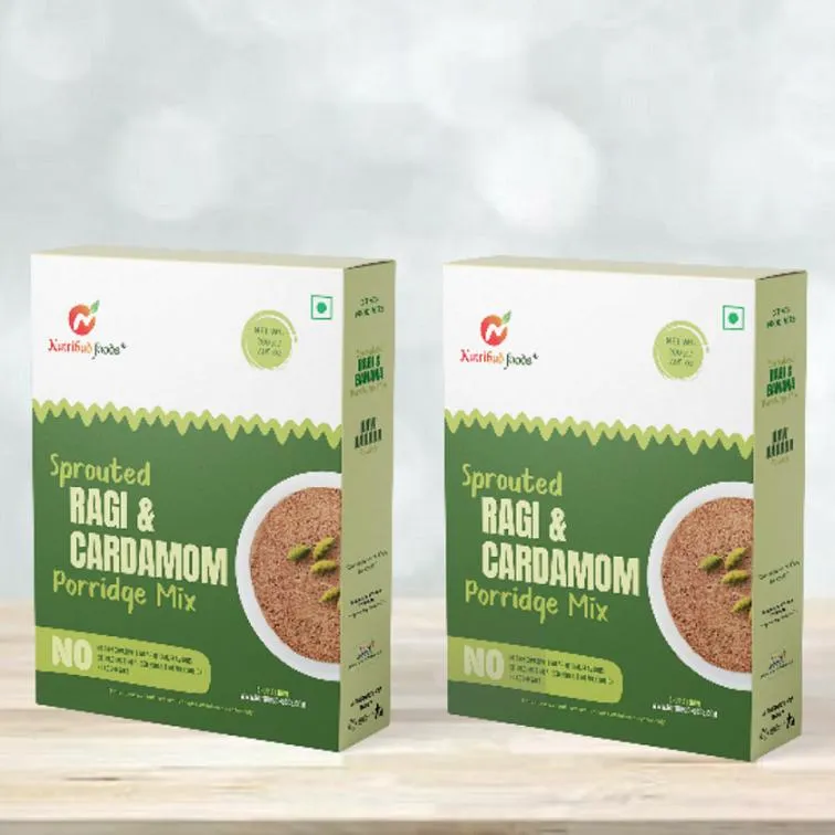 Nutribud Foods Sprouted Ragi & Cardamom Porridges Mix