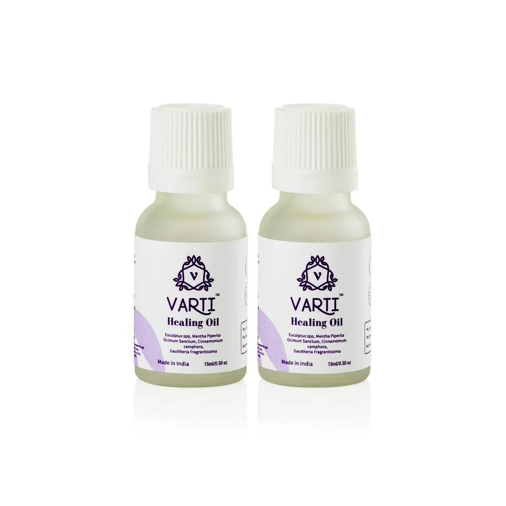 VARTI -AYUSH Certified, 100% Organic and Chemical Free Healing Oil-15ml " Combo Pack -2"