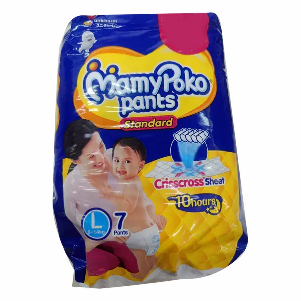 MamyPoko Standard Baby Diaper Pants, Large (9 - 14 kg)  7 Count
