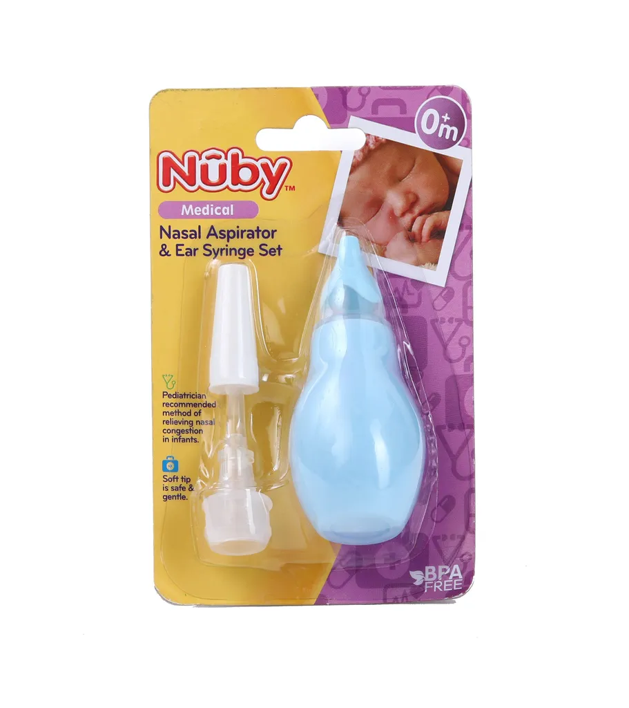 Nuby Nasal Aspirator & Ear Syringe Set (Blue)