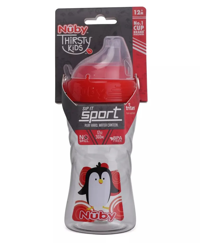 Nuby Sip It Sport Sip. W/Spout 360ml (Red)