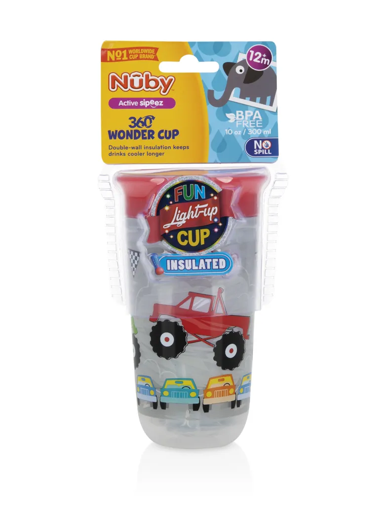 Nuby Light Up 360 Wonder Cup 300ml(Grey)