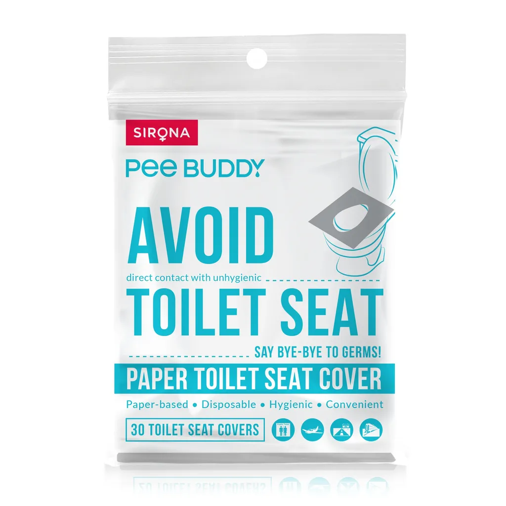 PeeBuddy Disposable Toilet Seat Cover to Avoid Direct Contact with Toilet Seats - 30 Seat Covers