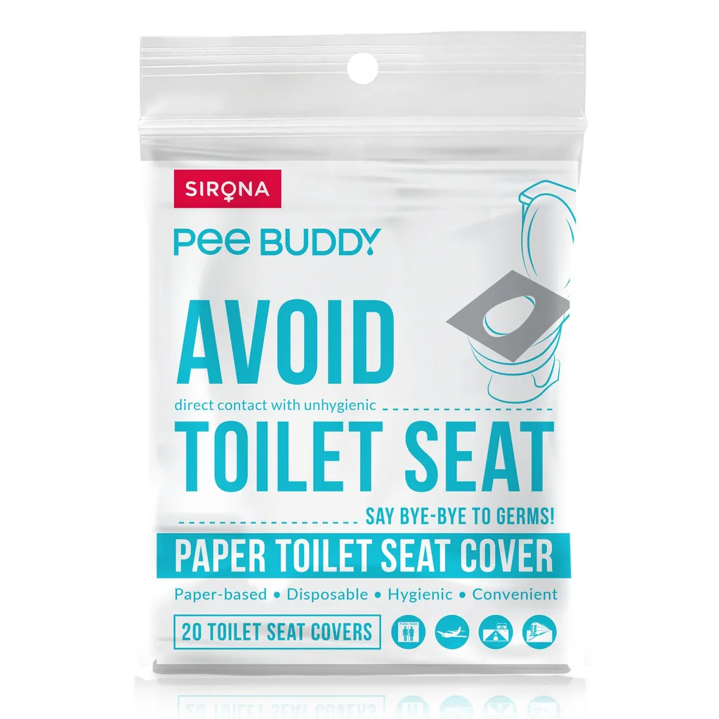 PeeBuddy Disposable Toilet Seat Cover, Avoid Direct Contact with Unhygienic Toilet Seats - 20 Covers