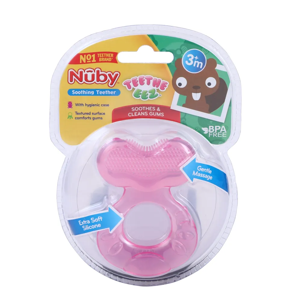 Nuby Teeth-Eez Soothing Teether 3M+ (Pink)