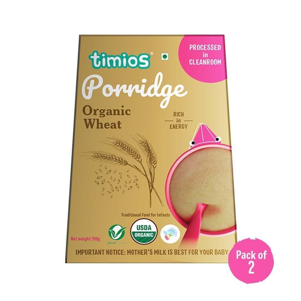 Timios Organic Wheat Porridge-400g(Pack of 2)