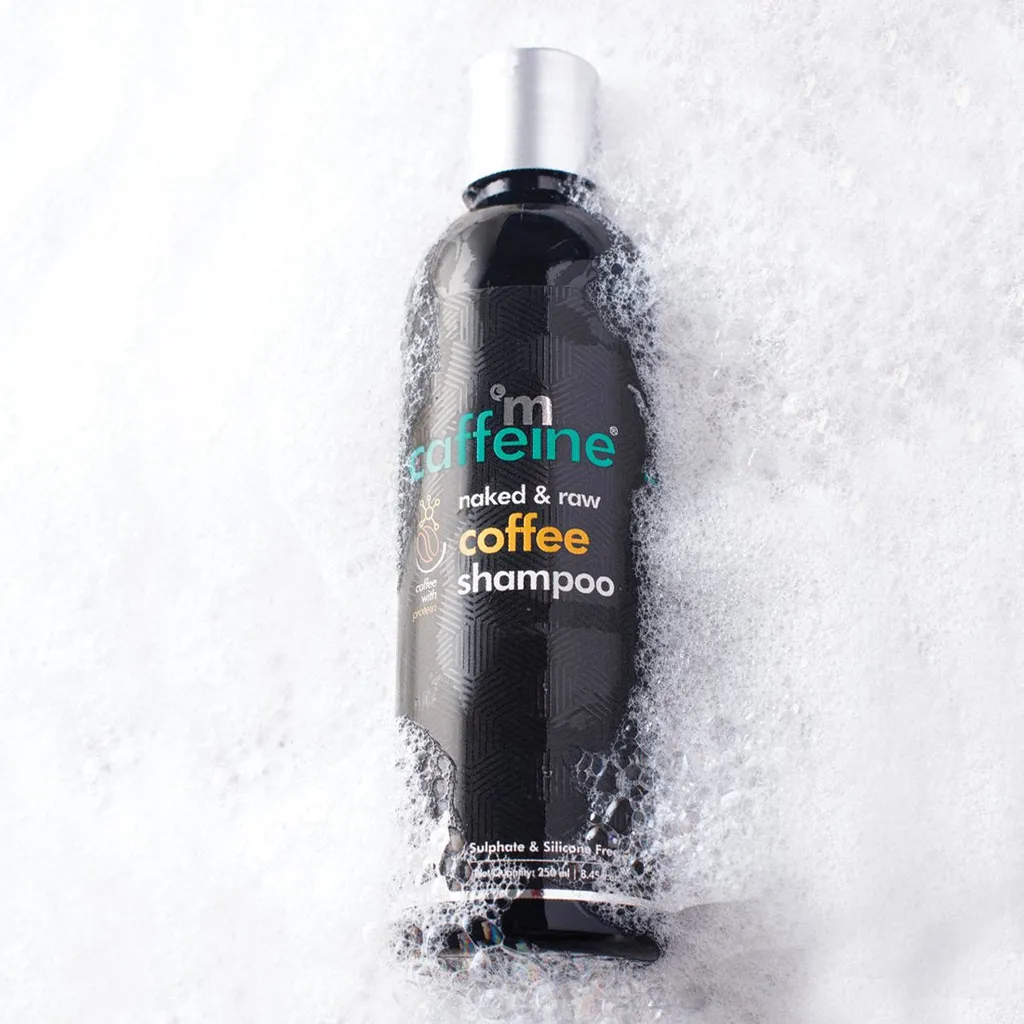 mCaffeine Naked & Raw Coffee Shampoo for Hair Fall Control with Protein & Argan Oil (250ml)