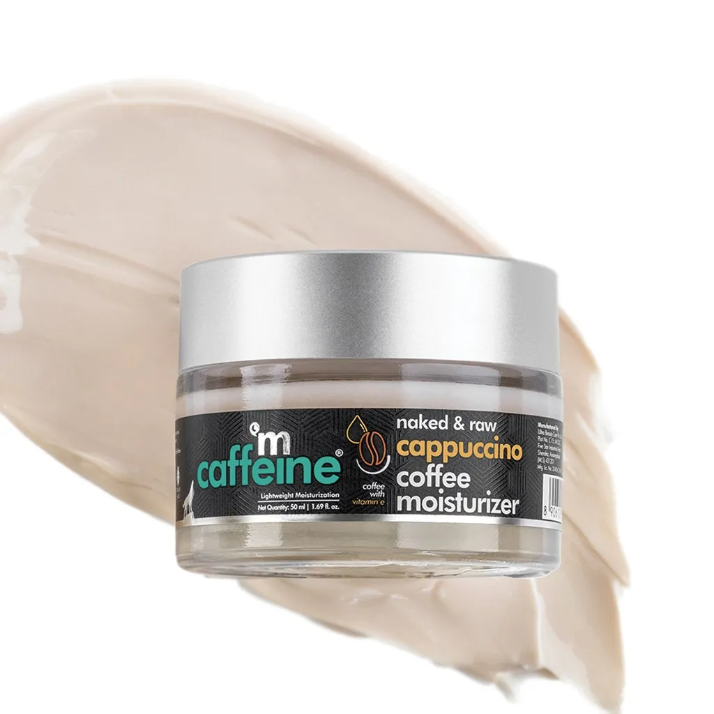 mCaffeine Lightweight Cappuccino Coffee Moisturizer with Vitamin E & Almond Milk for Toning & Soothing (50ml)