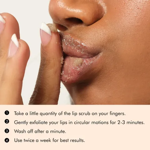 mCaffeine Choco Lip Scrub for Chapped & Sensitive Lips - 100% Vegan