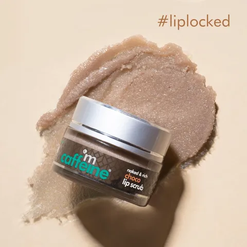 mCaffeine Choco Lip Scrub for Chapped & Sensitive Lips - 100% Vegan
