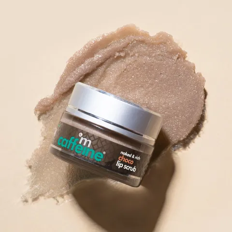 mCaffeine Choco Lip Scrub for Chapped & Sensitive Lips - 100% Vegan
